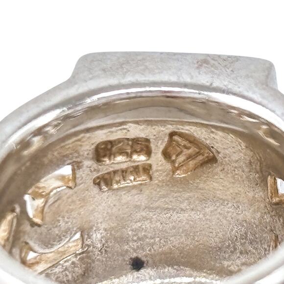 Silpada Filigree Black Onyx Wide Ring | Vintage Sterling Silver | Size 5 R1096 - Picture 6 of 9